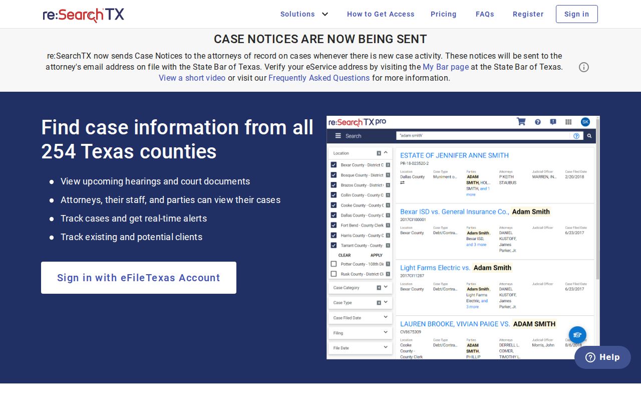 Guadalupe County criminal history re Search TX court portal
