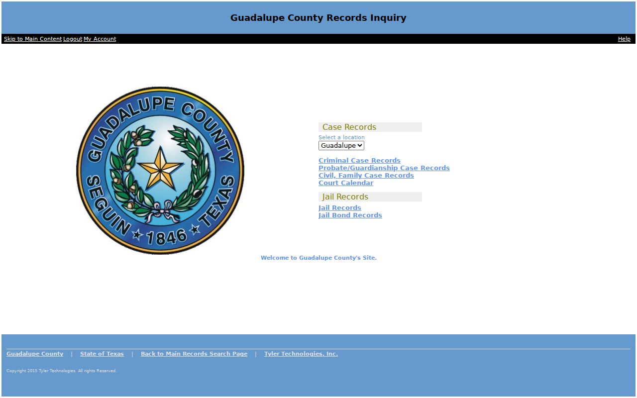 Guadalupe County criminal history Tyler Public Access search